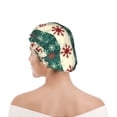 thumbnail image 1 of Kdxio Christmas Snowflakes Plaid Print Shower Cap for Women,Elastic and Reusable,Double Waterproof Layers Bathing Hat, 1 of 6
