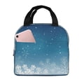 thumbnail image 1 of Kdxio Christmas Snowflakes Print Insulated Lunch Bag,Reusable Tote Lunch Box for Women Men,Leakproof Cooler Lunch Bags for Work Office Travel Picnic, 1 of 6