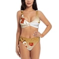 thumbnail image 1 of Kdxio Christmas Snowman Gift Print Women's 2 Piece High Waisted Wrap Spaghetti Strap Summer Swimsuit Bikini Set-Small, 1 of 7