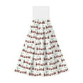 thumbnail image 1 of Kdxio Christmas Train Hand Towel with Loop Hanging Towel Absorbent Tie Towels for Kitchen Tea Bar Bathroom Decor, 1 of 7