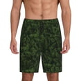 thumbnail image 1 of Kdxio Christmas Tree Branches Print Mens Sleep Shorts Bottoms Soft Comfy Pajama Wear Pants with Drawstring Pockets, 1 of 7