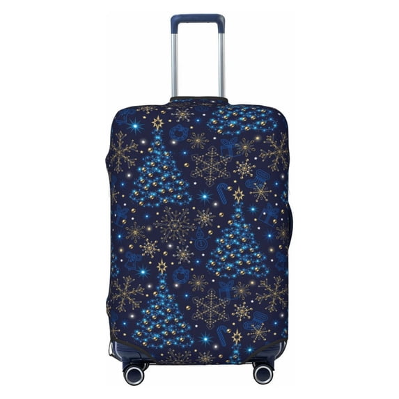 Kdxio Christmas Tree Pattern Luggage Cover for Travel,Elastic and Durable,Fits 18-32 Inch,Anti-Scratch Suitcase Protector-No luggage included