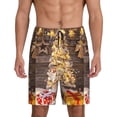 thumbnail image 1 of Kdxio Christmas Tree Print Mens Sleep Shorts Bottoms Soft Comfy Pajama Wear Pants with Drawstring Pockets, 1 of 7