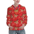 thumbnail image 1 of Kdxio Christmas With Cute Deer Print Womens Oversized Hoodies Sweatshirts Hooded Pullover Tops Sweaters Casual-Large, 1 of 7