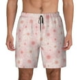 thumbnail image 1 of Kdxio Chrysanthemum Print Men's Swim Trunks with Compression Liner 7 Inch Inseam Quick Dry Swim Shorts, 1 of 7