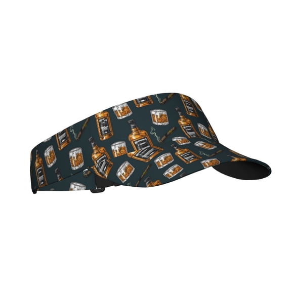 Kdxio Cigar Print Sun Visor Hat Golf Visor Adjustable Velcro Outdoor Sports Cap for Men Women