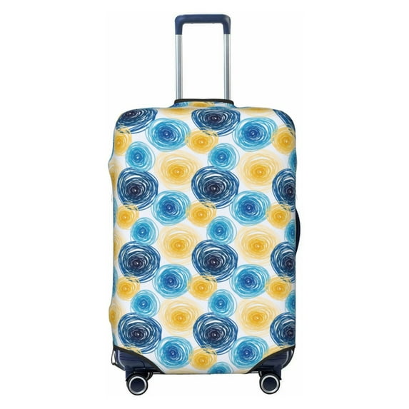 Kdxio Circular Pattern Luggage Cover for Travel,Elastic and Durable,Fits 18-32 Inch,-No luggage included
