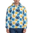 thumbnail image 1 of Kdxio Circular Print Mens Casual Hooded Collar Drawstring Hoodies Pullover Sweatshirts Casual Long Sleeve Shirts-Medium, 1 of 7