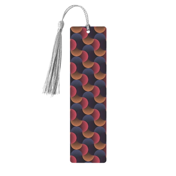 Kdxio Circular Stripes Print Metal Tassel Bookmarks,Perfect Gift for Art Lovers and Bookworms Metal Bookmarks for Women