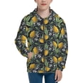thumbnail image 1 of Kdxio Citrus Fruits Elegant Lemons Pattern Kids Boys Girls Zip Up Hoodie 3D Printed Hooded Sweatshirt Hoody Coat with Pocket 7-12 Y-Medium, 1 of 6