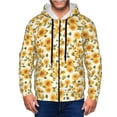 thumbnail image 1 of Kdxio Classical Cute Sunflower Print Men Hoodies Casual Hoodies for Men with Zip Pockets Full Zip Long Sleeve Sweatshirt Sports Hooded Jacket-XX-Large, 1 of 5