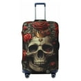 thumbnail image 1 of Kdxio Classical Rose Crown Skull Pattern Luggage Cover for Travel,Elastic and Durable,Fits 18-32 Inch,Anti-Scratch Suitcase Protector-No luggage included, 1 of 5