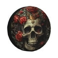 thumbnail image 1 of Kdxio Classical Rose Crown Skull for Tire Cover Wheel Protectors Tyre Covers Weatherproof Wheel Covers Universal Fit for Trailer Rv SUV Truck Camper Travel Trailers 17 inch, 1 of 5