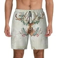 thumbnail image 1 of Kdxio Classy Deer Print Men'S Swim Trunks With Compression Liner 7 Inch Inseam Quick Dry Swim Shorts, 1 of 7