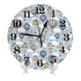 thumbnail image 1 of Kdxio Clock number Print Wall Clock,10 Inch Battery Operated Wall Clocks,Silent Non Ticking Small Analog Clock for Living Room,Office,Home,Bedroom,Kitchen,Bathroom, 1 of 7