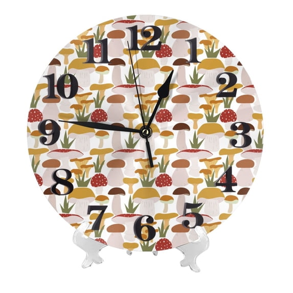 Kdxio Clock number Print Wall Clock,10 Inch Battery Operated Wall Clocks,Silent Non Ticking Small Analog Clock for Living Room,Office,Home,Bedroom,Kitchen,Bathroom
