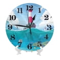 thumbnail image 1 of Kdxio Clock number Print Wall Clock,10 Inch Battery Operated Wall Clocks,Silent Non Ticking Small Analog Clock for Living Room,Office,Home,Bedroom,Kitchen,Bathroom, 1 of 7