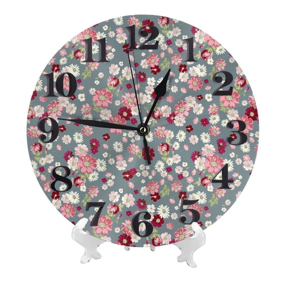Kdxio Clock number Print Wall Clock,10 Inch Battery Operated Wall Clocks,Silent Non Ticking Small Analog Clock for Living Room,Office,Home,Bedroom,Kitchen,Bathroom