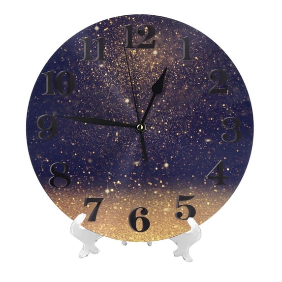 Kdxio Clock number Print Wall Clock,10 Inch Battery Operated Wall Clocks,Silent Non Ticking Small Analog Clock for Living Room,Office,Home,Bedroom,Kitchen,Bathroom