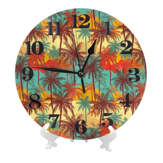 Kdxio Clock number Print Wall Clock,10 Inch Battery Operated Wall Clocks,Silent Non Ticking Small Analog Clock for Living Room,Office,Home,Bedroom,Kitchen,Bathroom