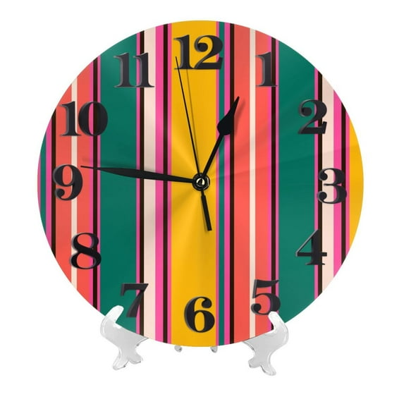 Kdxio Clock number Print Wall Clock,10 Inch Battery Operated Wall Clocks,Silent Non Ticking Small Analog Clock for Living Room,Office,Home,Bedroom,Kitchen,Bathroom