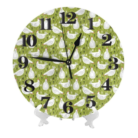 Kdxio Clock number Print Wall Clock,10 Inch Battery Operated Wall Clocks,Silent Non Ticking Small Analog Clock for Living Room,Office,Home,Bedroom,Kitchen,Bathroom