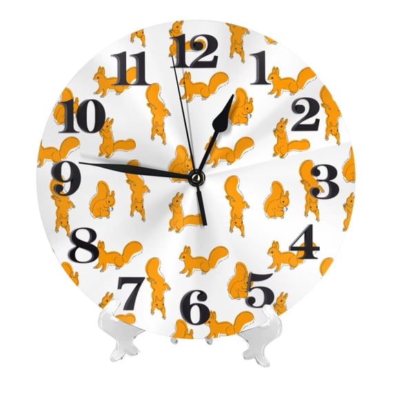 Kdxio Clock number Print Wall Clock,10 Inch Battery Operated Wall Clocks,Silent Non Ticking Small Analog Clock for Living Room,Office,Home,Bedroom,Kitchen,Bathroom
