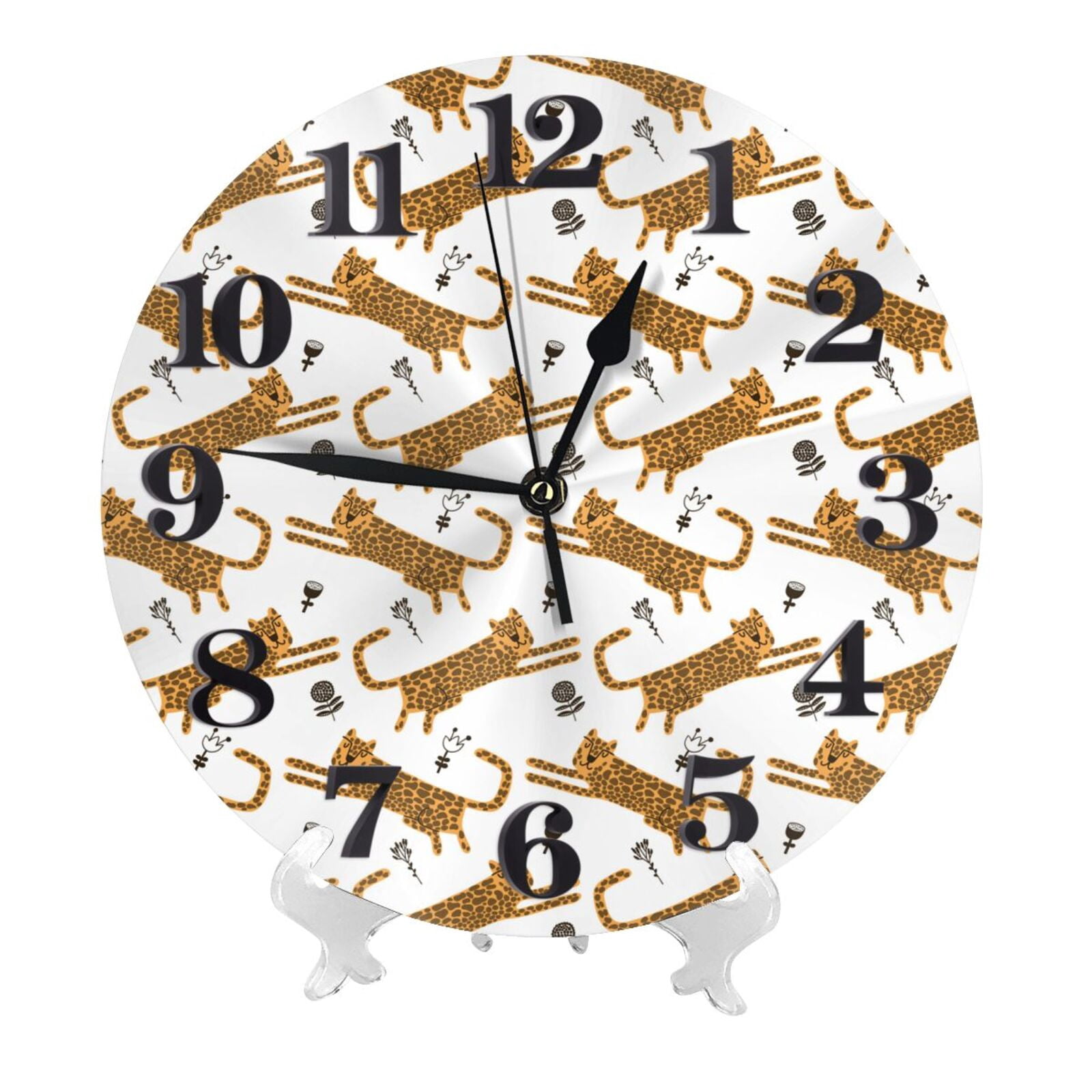 Kdxio Clock number Print Wall Clock,10 Inch Battery Operated Wall ...