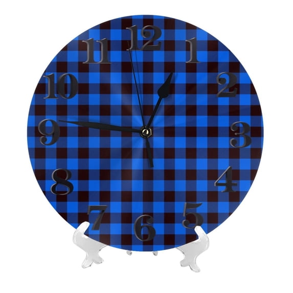 Kdxio Clock number Print Wall Clock,10 Inch Battery Operated Wall Clocks,Silent Non Ticking Small Analog Clock for Living Room,Office,Home,Bedroom,Kitchen,Bathroom