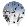 thumbnail image 1 of Kdxio Clock number Print Wall Clock,10 Inch Battery Operated Wall Clocks,Silent Non Ticking Small Analog Clock for Living Room,Office,Home,Bedroom,Kitchen,Bathroom, 1 of 7