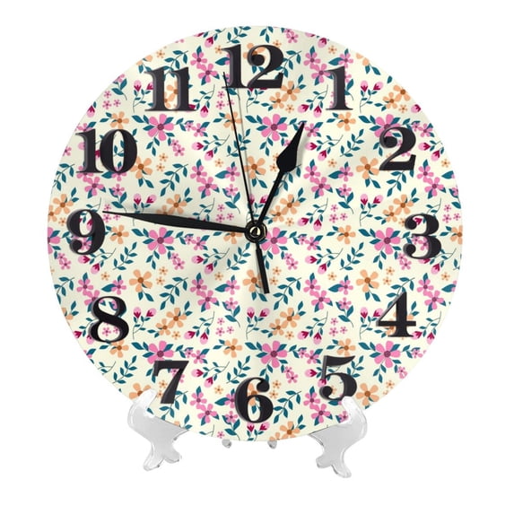 Kdxio Clock number Print Wall Clock,10 Inch Battery Operated Wall Clocks,Silent Non Ticking Small Analog Clock for Living Room,Office,Home,Bedroom,Kitchen,Bathroom