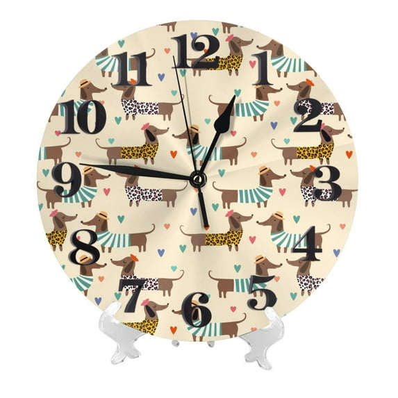 Kdxio Clock number Print Wall Clock,10 Inch Battery Operated Wall Clocks,Silent Non Ticking Small Analog Clock for Living Room,Office,Home,Bedroom,Kitchen,Bathroom