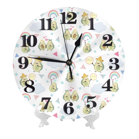 Kdxio Clock number Print Wall Clock,10 Inch Battery Operated Wall Clocks,Silent Non Ticking Small Analog Clock for Living Room,Office,Home,Bedroom,Kitchen,Bathroom