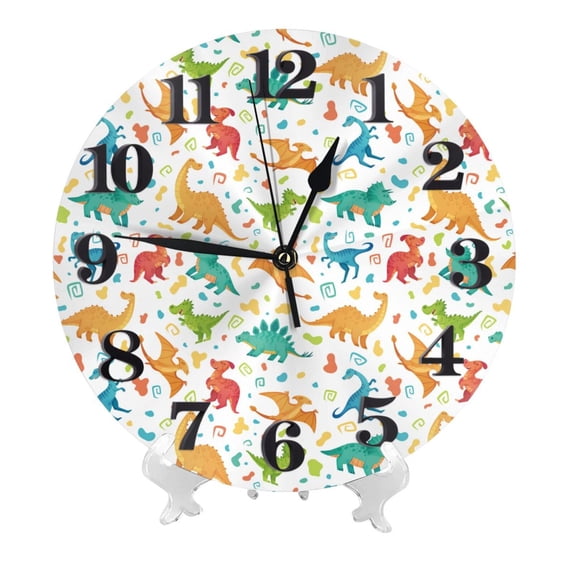 Kdxio Clock number Print Wall Clock,10 Inch Battery Operated Wall Clocks,Silent Non Ticking Small Analog Clock for Living Room,Office,Home,Bedroom,Kitchen,Bathroom