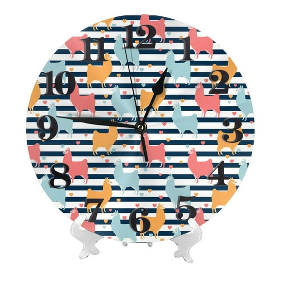 Kdxio Clock number Print Wall Clock,10 Inch Battery Operated Wall Clocks,Silent Non Ticking Small Analog Clock for Living Room,Office,Home,Bedroom,Kitchen,Bathroom