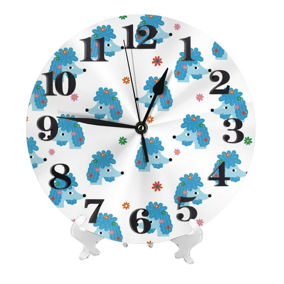 Kdxio Clock number Print Wall Clock,10 Inch Battery Operated Wall Clocks,Silent Non Ticking Small Analog Clock for Living Room,Office,Home,Bedroom,Kitchen,Bathroom