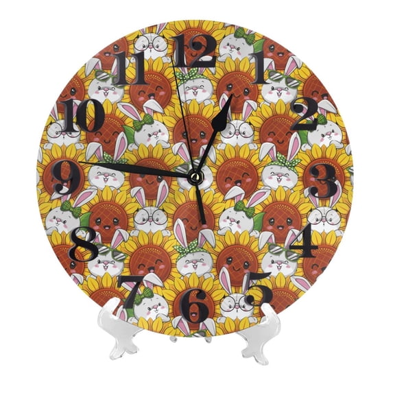 Kdxio Clock number Print Wall Clock,10 Inch Battery Operated Wall Clocks,Silent Non Ticking Small Analog Clock for Living Room,Office,Home,Bedroom,Kitchen,Bathroom