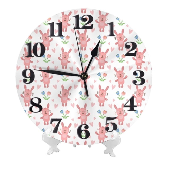 Kdxio Clock number Print Wall Clock,10 Inch Battery Operated Wall Clocks,Silent Non Ticking Small Analog Clock for Living Room,Office,Home,Bedroom,Kitchen,Bathroom