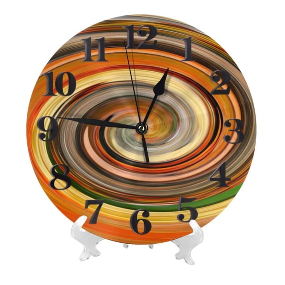 Kdxio Clock number Print Wall Clock,10 Inch Battery Operated Wall Clocks,Silent Non Ticking Small Analog Clock for Living Room,Office,Home,Bedroom,Kitchen,Bathroom