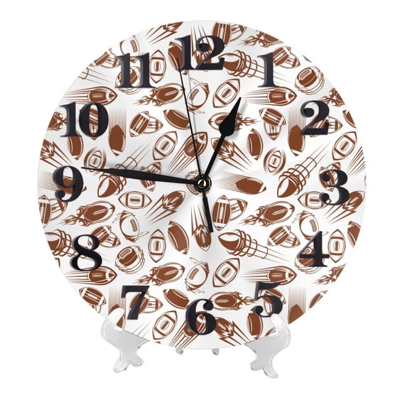 Kdxio Clock number Print Wall Clock,10 Inch Battery Operated Wall Clocks,Silent Non Ticking Small Analog Clock for Living Room,Office,Home,Bedroom,Kitchen,Bathroom