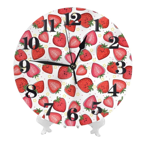 Kdxio Clock number Print Wall Clock,10 Inch Battery Operated Wall Clocks,Silent Non Ticking Small Analog Clock for Living Room,Office,Home,Bedroom,Kitchen,Bathroom