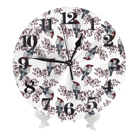 Kdxio Clock number Print Wall Clock,10 Inch Battery Operated Wall Clocks,Silent Non Ticking Small Analog Clock for Living Room,Office,Home,Bedroom,Kitchen,Bathroom