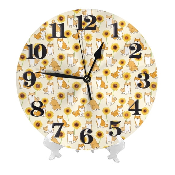 Kdxio Clock number Print Wall Clock,10 Inch Battery Operated Wall Clocks,Silent Non Ticking Small Analog Clock for Living Room,Office,Home,Bedroom,Kitchen,Bathroom