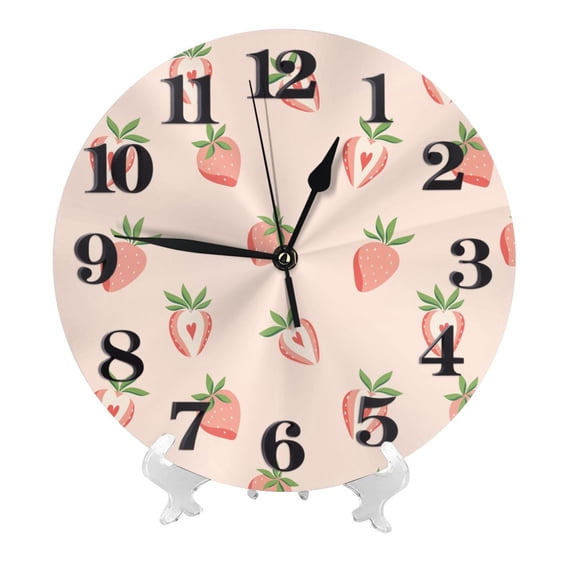 Kdxio Clock number Print Wall Clock,10 Inch Battery Operated Wall Clocks,Silent Non Ticking Small Analog Clock for Living Room,Office,Home,Bedroom,Kitchen,Bathroom