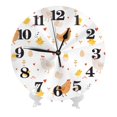 thumbnail image 1 of Kdxio Clock number Print Wall Clock,10 Inch Battery Operated Wall Clocks,Silent Non Ticking Small Analog Clock for Living Room,Office,Home,Bedroom,Kitchen,Bathroom, 1 of 7