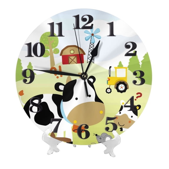 Kdxio Clock number Print Wall Clock,10 Inch Battery Operated Wall Clocks,Silent Non Ticking Small Analog Clock for Living Room,Office,Home,Bedroom,Kitchen,Bathroom
