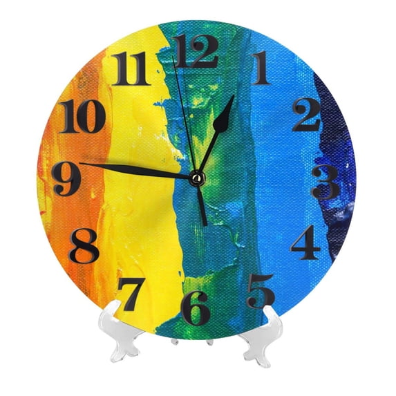 Kdxio Clock number Print Wall Clock,10 Inch Battery Operated Wall Clocks,Silent Non Ticking Small Analog Clock for Living Room,Office,Home,Bedroom,Kitchen,Bathroom