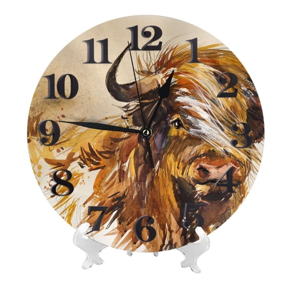 Kdxio Clock number Print Wall Clock,10 Inch Battery Operated Wall Clocks,Silent Non Ticking Small Analog Clock for Living Room,Office,Home,Bedroom,Kitchen,Bathroom