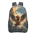 thumbnail image 1 of Kdxio Cloud Rainbow Winged Dog Clear Backpack, Transparent Bookbag for School for Women Men, Capacity Clear Bag for College, Travel, 1 of 7