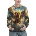 thumbnail image 1 of Kdxio Cloud Rainbow Winged Dog Print Womens Oversized Hoodies Sweatshirts Hooded Pullover Tops Sweaters Casual-Medium, 1 of 7